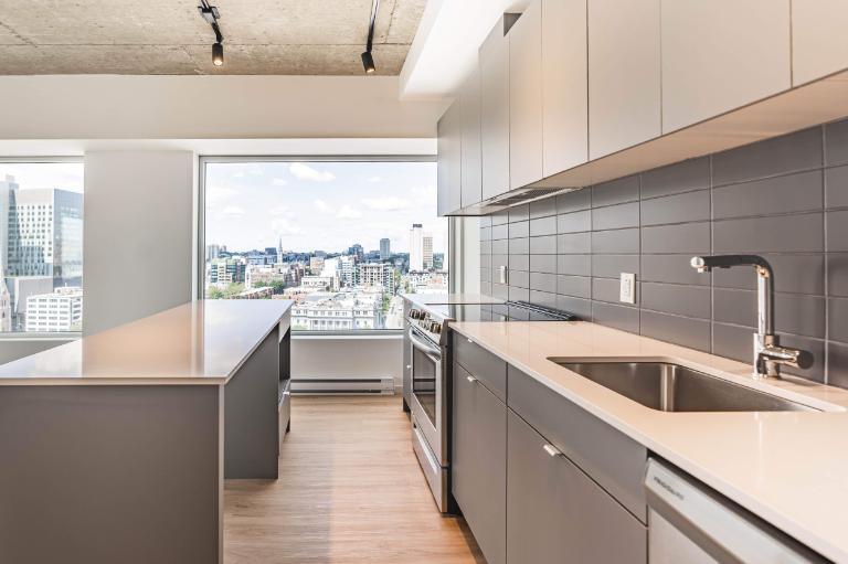 3 1/2 dans un projet locatif moderne à Place Gare Viger 2