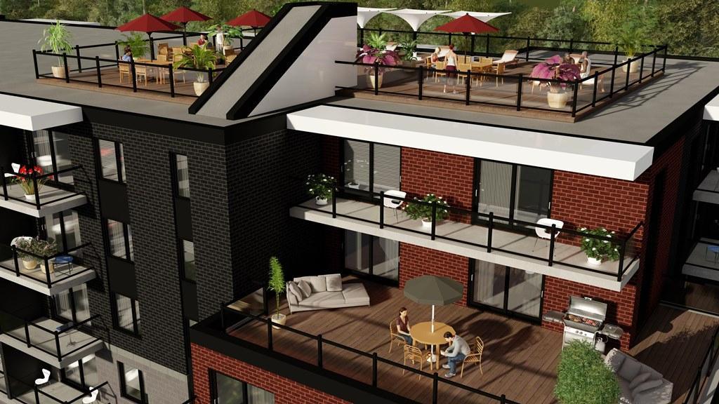 4 1/2 Charlesbourg – ascenseur- jardin sur le toit- stationnement intérieur 5