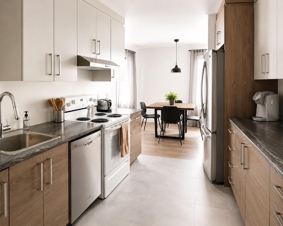 🏡  Grand 4½ lumineux avec plancher chauffant et climatiseur 2