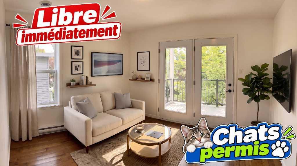 Appartement 4 ½ semi-meublé situé au 270 rue Gillespie (libre immédiatement)