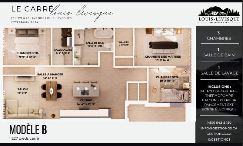 5 ET DEMI - Otterburn Park - (Remise de 500$ le 1er de chaque mois jusqu'au 1er juin!!) - Libre 1er novembre 2