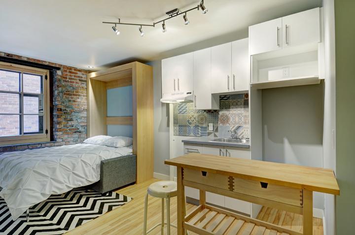 Loft studio entièrement meublé à louer Vieux-Québec octobre 2026