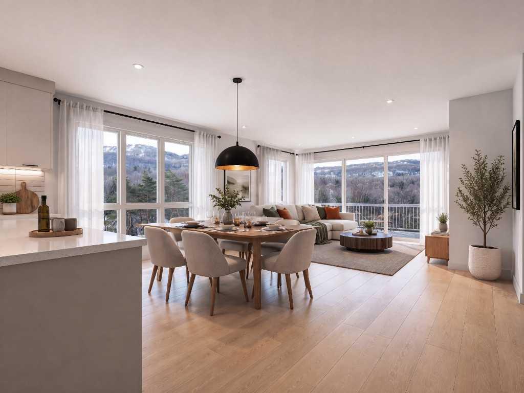 4 1/2 + espace bureau/détente à louer à Bromont 4