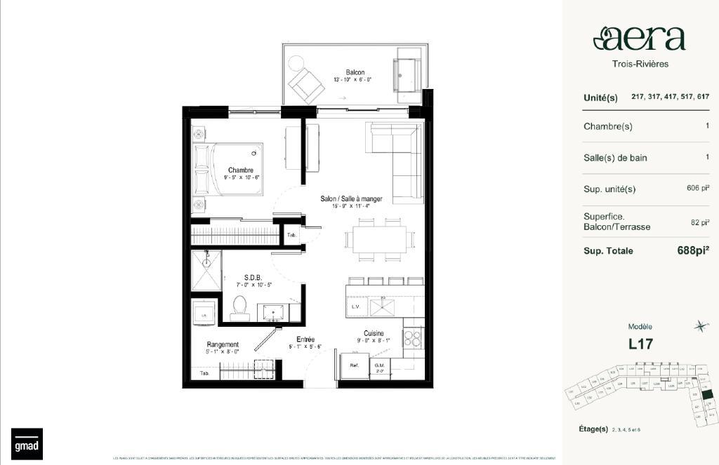 Aera Trois-Rivières | Condos d'inspiration hôtelière - appartement à louer 5