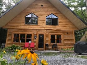 chalet à louer en bois rond