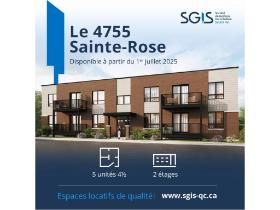 4-1/2, À LOUER À LAVAL (Ste-Rose) Appart./condo *NEUF*