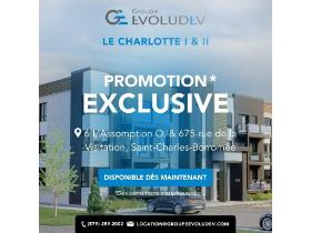 Le Charlotte I & II | 4 1/2 récents à louer, SCB