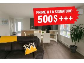 4 1/2 à louer - Prime de 500$ à la signature du bail